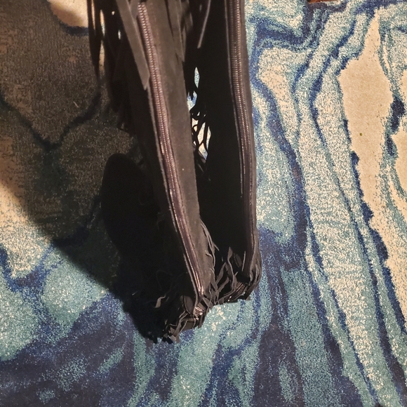 EUC KNEE HIGH FRINGE BOOTS SZ 10 - Picture 10 of 12